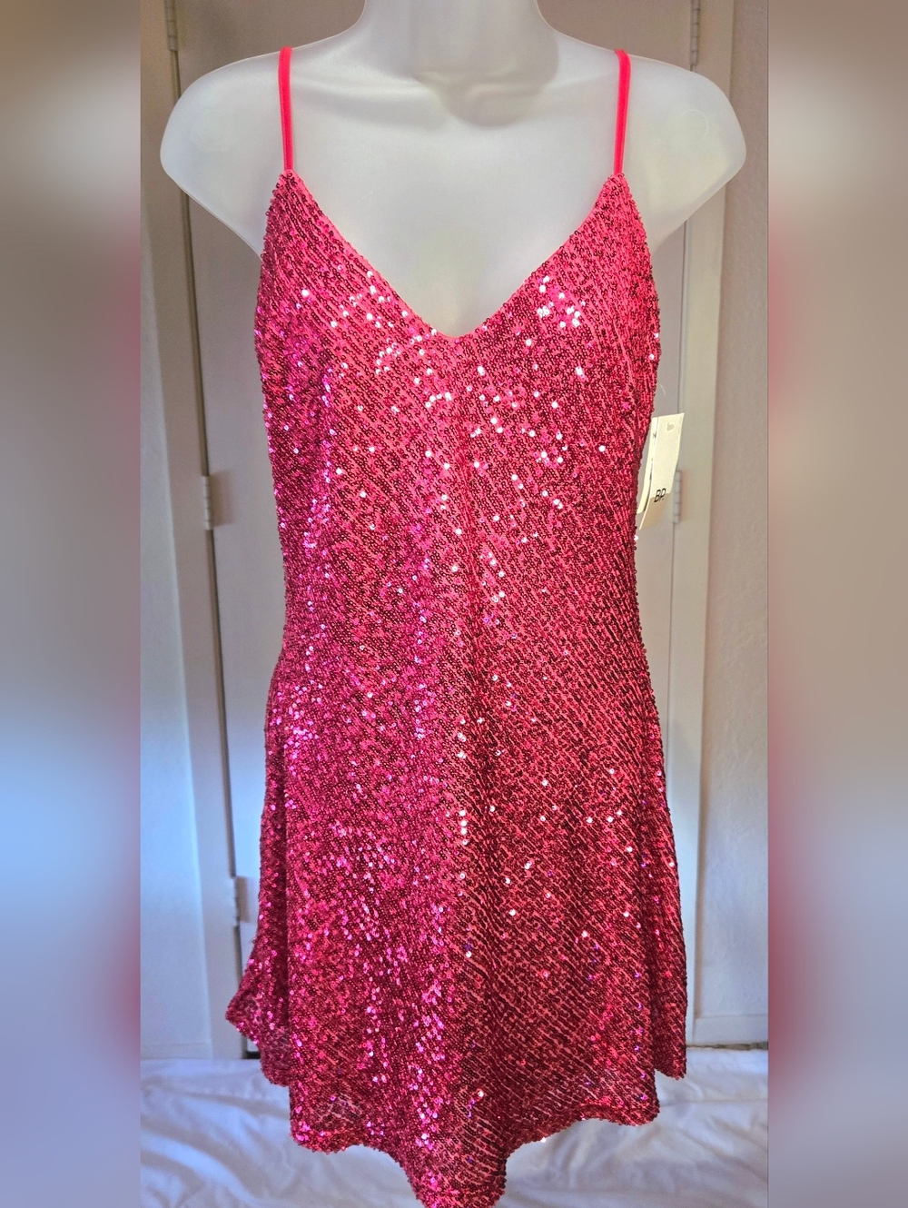 BP. Hot Pink Sequin Mini Dress